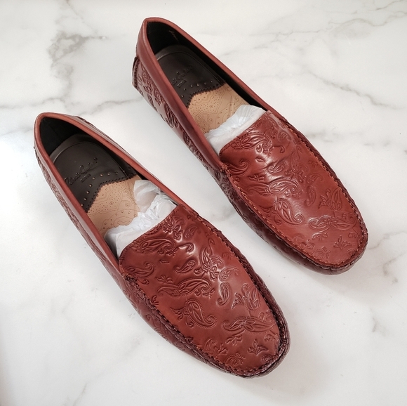 Robert Graham Battlestar Leather Driving Loafers Brown Sz 10 NWT main image 5